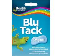 BOSTIK Blu Tack Original Azul, Masilla Adhesiva, Moldeable y Reutilizable, Fijación de Todo Tipo de Objetos, Limpia, Segura y Fácil de Usar, Sustituye Chinchetas y Cintas Adhesivas, Sobre 57 g