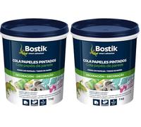 BOSTIK COLA PAPELES PINTADOS Rosa, Cola Papel Pintado Pared, Adhesivo para Empapelar, Acabado Final Transparente, Todo Tipo de Papeles Pintados, Resistente a la Humedad, Listo para Usar, Bote 1 kg