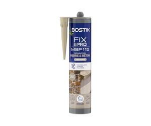 Bostik FIXPRO - Masilla de pegamento de fijación MSP 115 Pierre et Beton - Interior/Exterior - Reparación Pierre & Beton - Masilla Híbrida Polímero - Tono Piedra - 1 Cartucho 290 ml