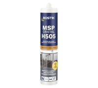 BOSTIK H505 MSP CRISTAL Transparente, Adhesivo-Sellador Universal de Altas Prestaciones, Alta Resistencia UV, Multifuncional, Aplicable en Superficies Húmedas, Interior y Exterior, Cartucho 290 ml