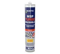 BOSTIK MSP Turbo Invisible, Adhesivo de Agarre Inmediato, Ideal Pegados Verticales, Resistente al Moho y a las Bacterias, Pega sobre Superficies Húmedas y bajo Agua, Alta Resistencia, Cartucho 290 ml