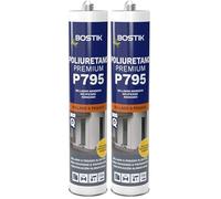 Bostik P795 POLIURETANO PREMIUM Crema, Masilla de Poliuretano Multiusos para Uso Profesional, Adhesivo y Sellador Elástico, Resistente al Agua, Interior y Exterior, Cartucho 300 ml (Paquete de 2)