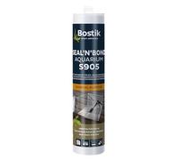 Bostik S905 Seal `N` Bond Aquarium Silicone Cartucho de 300 ml - para acuarios de agua dulce y salada, sellado de construcciones de vidrio, terrarios (transparente)