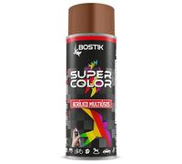 Bostik Super Color Marrón Senale RAL 8002 - Pintura en Spray Acrílica para Uso Profesional y Doméstico, Interior y Exterior, Bote 400 ml