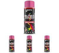 Bostik Super Color Rojo Erica 4003 - Pintura en Spray Acrílica para Uso Profesional y Doméstico, Multiusos, Secado Rápido, Acabado Brillante, Interior y Exterior, Bote 400 ml (Paquete de 4)