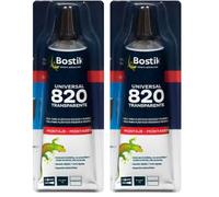 BOSTIK UNIVERSAL 820 Transparente, Adhesivo Universal, Agarre Inmediato y Definitivo, Adhesivo de Contacto Flexible e Invisible, Polivalente, Secado Rápido, Especial Pegado de Plásticos, Tubo 125 ml