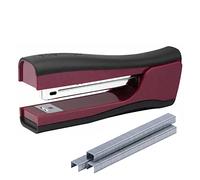 Bostitch Office Dynamo, Grapadora de pie 4 en 1, incluye 420 grapas, capacidad para 20 hojas, sacapuntas integrado, quitagrapas y almacenamiento de grapas, magenta