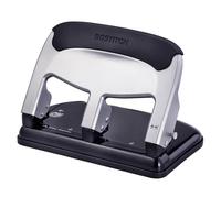 Bostitch Office EZ Squeeze - Perforadora resistente de 3 agujeros, capacidad de 40 hojas, utiliza menos fuerza, perfecta para suministros escolares de oficina en casa, diseño elegante, color plateado