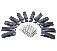 Bostitch Office Grapadora de escritorio sin atascos, capacidad para 25 hojas, con grapas, color negro, paquete de 12