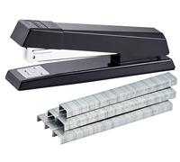 Bostitch Office No-Jam - Grapadora de escritorio premium, tira completa, color negro