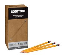 Bostitch Office Premium #2 Lápices, madera de cedro americano, preafilados, grafito HB, paquete de 144