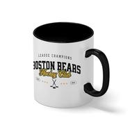 Boston Bears Hockey Club Coffee Mug - Heated Rivalry Ilya Rozanov Fan Merch - Bookish BookTok Cup Gift Blanca taza de café con RIM Negro y manija Mug