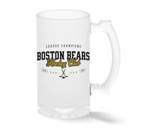 Boston Bears Hockey Club Coffee Mug - Heated Rivalry Ilya Rozanov Fan Merch - Bookish BookTok Cup Gift Transparente taza de Stein de la cerveza 0.5L
