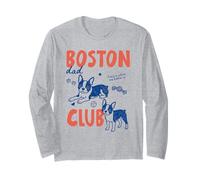 Boston Dad Club Boston Terrier Dog Owner Dog Dad Fathers Day Manga Larga