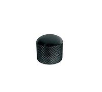 Boston Dome Knob - Pomo de metal con tornillo (18 x 18,5 mm, mango de 6,1 mm), color negro