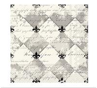 Boston International C779567 - Servilletas de papel (20 unidades), diseño de flor de lis francesa