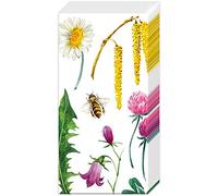 Boston International IHR - Paquetes de pañuelos faciales florales a granel de 4 capas, 15 unidades, Bee Grateful