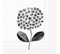 Boston International IHR - Servilletas de papel de 3 capas, 20 unidades, tamaño cóctel, todo sobre blanco y negro