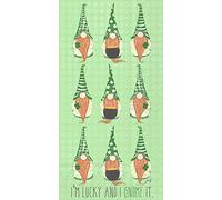 Boston International IHR Servilletas de papel de 3 capas con diseños diarios, tamaño de invitado de 16 unidades, gnomos de la suerte