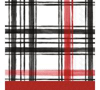 Boston International IHR - Servilletas de papel de 3 capas, tamaño de cóctel de 20 unidades, color rojo