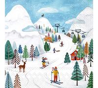 Boston International IHR Winter Holiday Christmas - Servilletas de papel de 3 capas, 20 unidades, tamaño de almuerzo, Winter Joy