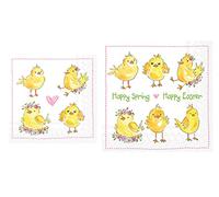 Boston International - Juego de 2 servilletas (20 unidades), diseño de pollitos de primavera de Pascua