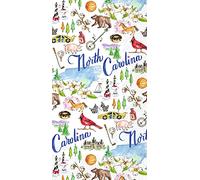 Boston International Rosanne Beck State Collection IHR - Servilletas de papel para invitados de 3 capas, 16 unidades, Carolina del Norte (BF934800)