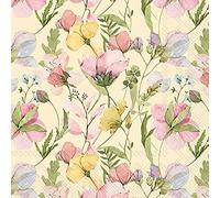 Boston International Servilletas de papel IHR de 3 capas, tamaño de almuerzo de 20 unidades, color crema Naima