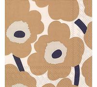 Boston International Unikko - Servilleta de cóctel de lino crema, 1 unidad