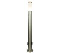 Boston Lámpara de pie para exterior (60 W, Color del marco: Plata, Sin bombillas)