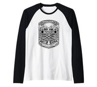 Boston MA Tea Party American Revolution USA Historia Gráfico Camiseta Manga Raglan