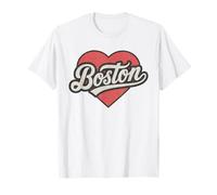 Boston Retro Heart City Pride Throwback Boston Camiseta