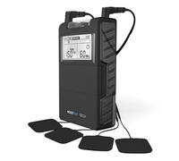 Boston Tech® Electroestimulador Muscular ME89 Pro | TENS EMS 7 Modos de Uso Personalizable | Alivio del Dolor + Estimulación Muscular | 4 Electrodos Batería de 9V Modos Ráfaga y Rampa Maletín Premium