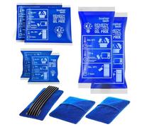 Boston Tech REMEDY - Bolsa de gel frío y calor reutilizable con funda de compresión, incluye funda de tela, ideales para dolores y lesiones (Pack, 6, unidad)