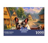 Boston Terrier 1000 Piezas Rompecabezas Creativo Actividades Familiares Jigsaw Juegos Educativos para Adultos 38x26cm/1000pcs