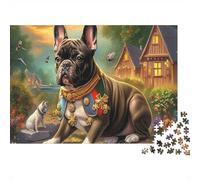 Boston Terrier Adult Puzzle for Home French Bulldog in Royal Coat Educational Game Decompression & Wall Decor 52x38cm/1000pcs