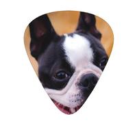 Boston Terrier Bokeh Perros Mascotas Boston Terrier,12 púas de guitarra, 3 grosores diferentes para guitarra acústica, bajo y ukelele