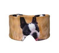 Boston Terrier Bokeh Perros Mascotas Boston Terrier,Máscara para ojos con bloqueo de luz y protección ocular completa para dormir, orejeras y ojos.