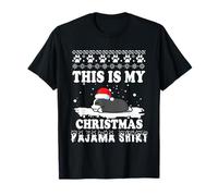 Boston Terrier Dog This Is My Christmas Pajama Ugly Camiseta