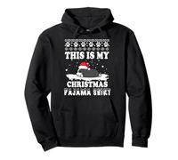 Boston Terrier Dog This Is My Christmas Pajama Ugly Sudadera con Capucha