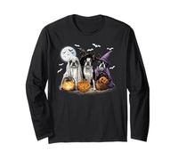 Boston Terrier Happy Halloween Dog Lover para Hombre y Mujer Manga Larga