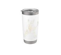 Boston Terrier Hockey sobre hielo Deportes Vintage Dog Lover Vaso térmico de acero inoxidable de doble pared