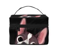 Boston Terrier Naturaleza, Bolsa de Maquillaje Bolsa de cosméticos Bolsa de artículos de tocador de Viaje portátil Estuche para lápices Bolsa de artículos de tocador
