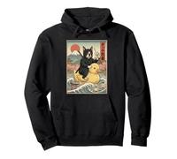 Boston Terrier Ninja Japón Vintage Japonés Ukiyo-e Arte Sudadera con Capucha