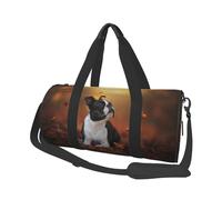 Boston Terrier Otoño Bokeh Perros Perros En, Bolsa de Viaje de Gran Capacidad, Bolso Redondo, Bolsa de Viaje Deportiva, Bolsa de Mano, Bolsa de Fitness