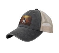 Boston Terrier Otoño Bokeh Perros Perros En El Bosque, Sombreros clásicos para papá, Gorras de Camionero Ajustables, Gorra de béisbol de Malla de Vaquero