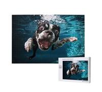 Boston Terrier, Perro Submarino,Rompecabezas de Madera de 1000 Piezas para Adultos y Adolescentes.