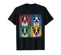 Boston Terrier Puppy Expressions Collage Amante de los Perros Camiseta