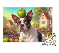 Boston Terrier Puzle 1000 Piezas - Reto para Mentes Inquietas, Encaje Preciso, Decoración, 38x26cm/1000pcs