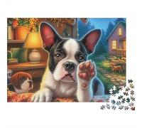 Boston Terrier Puzle 1000 Piezas - Reto para Mentes Inquietas, Encaje Preciso, Decoración, 52x38cm/1000pcs